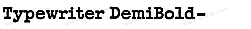 Typewriter DemiBold字体转换